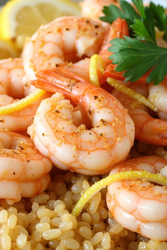 flavorful shrimp with quinoa