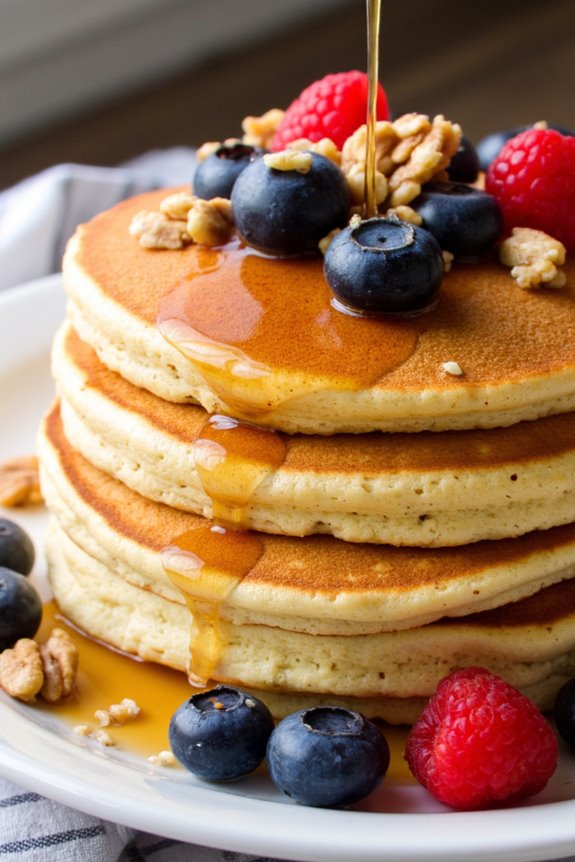 fluffy protein packed pancakes