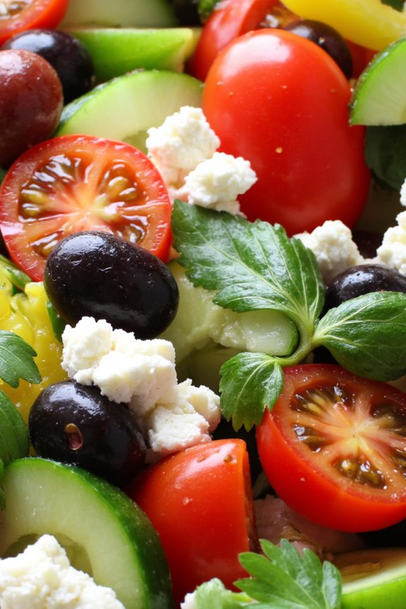 fresh mediterranean vegetable salad