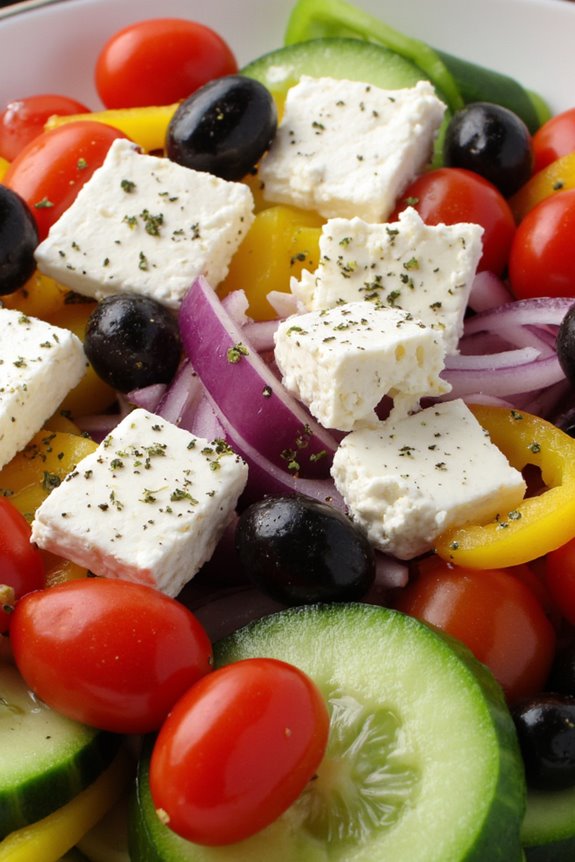 fresh mediterranean vegetable salad