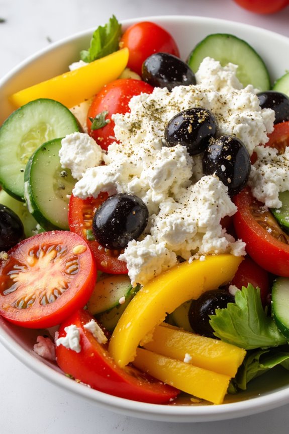 fresh mediterranean vegetable salad