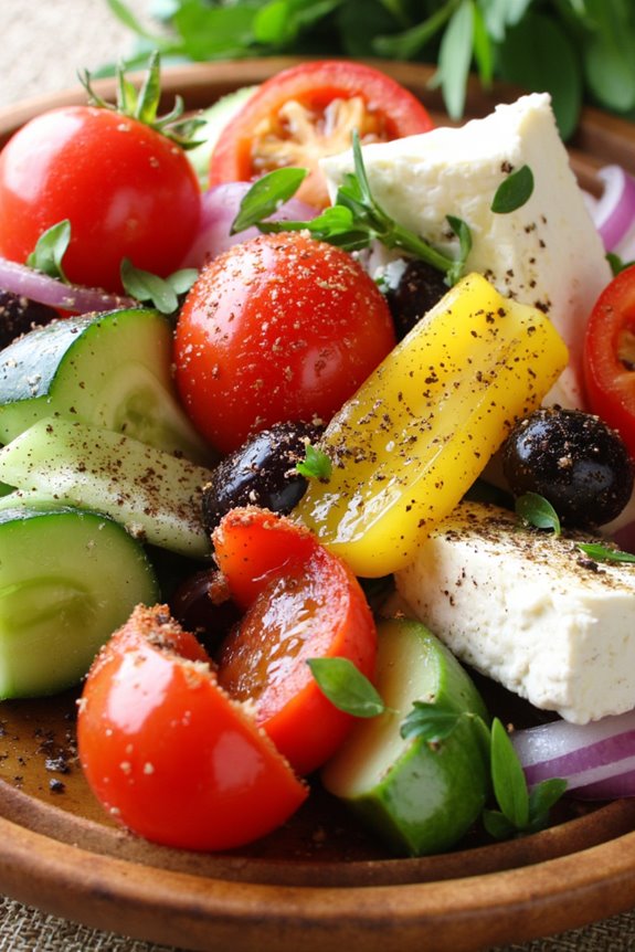 fresh mediterranean village salad
