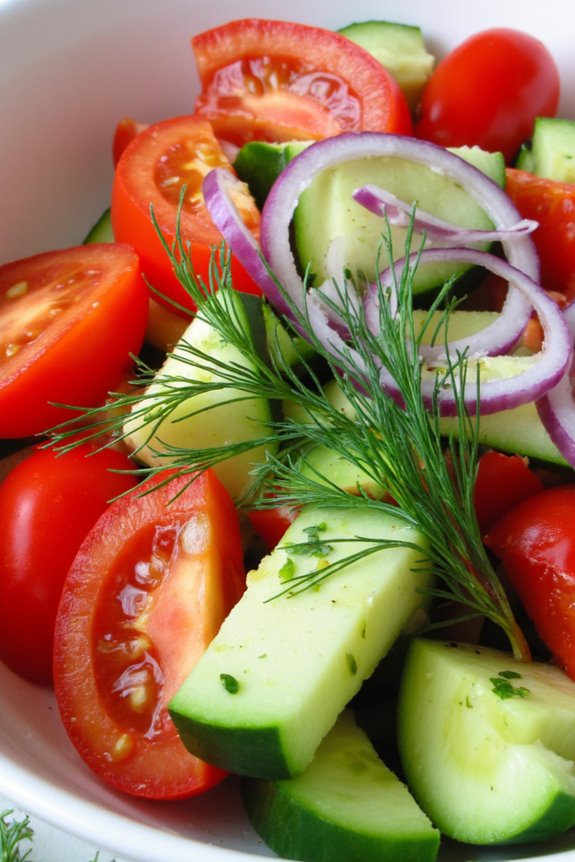 fresh summer vegetable salad