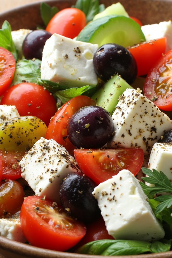 fresh vibrant mediterranean salad
