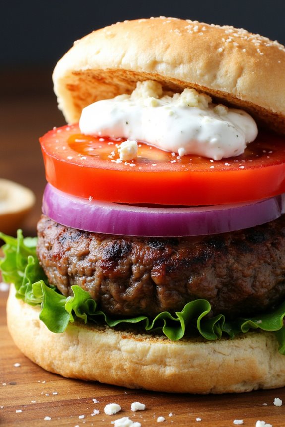 greek burgers with tzatziki