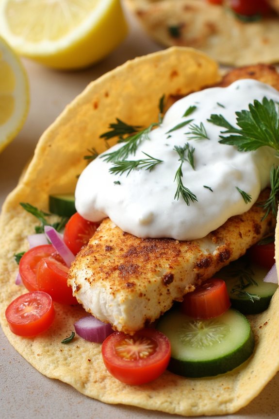 greek fish taco delight