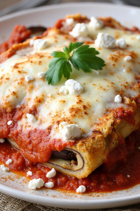 greek inspired eggplant parmesan