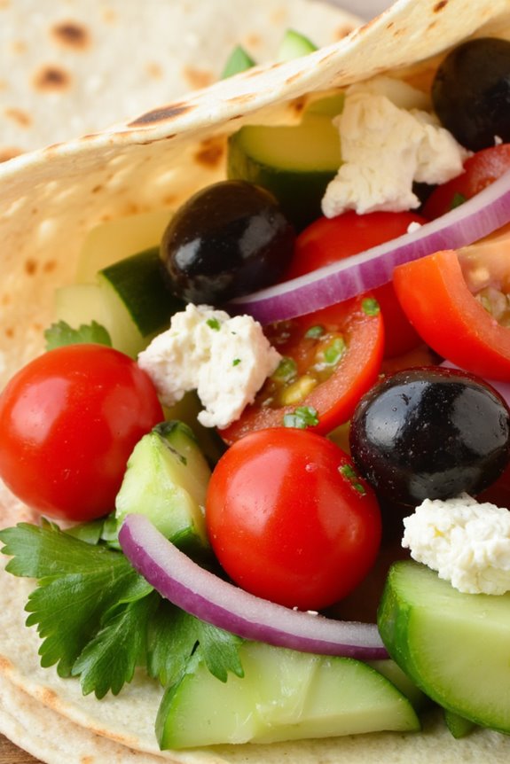 greek salad wrap delight