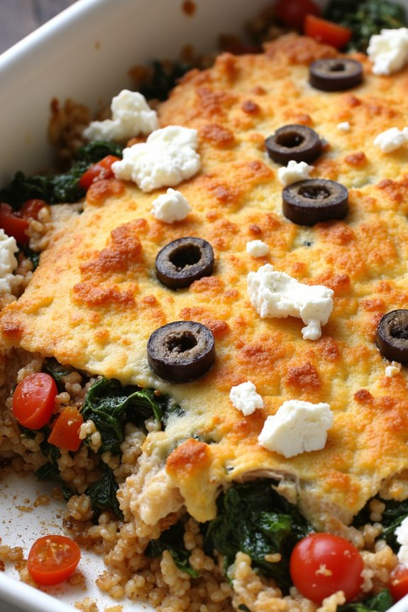 greek turkey quinoa casserole