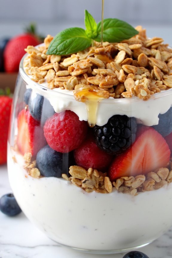 greek yogurt berry parfait