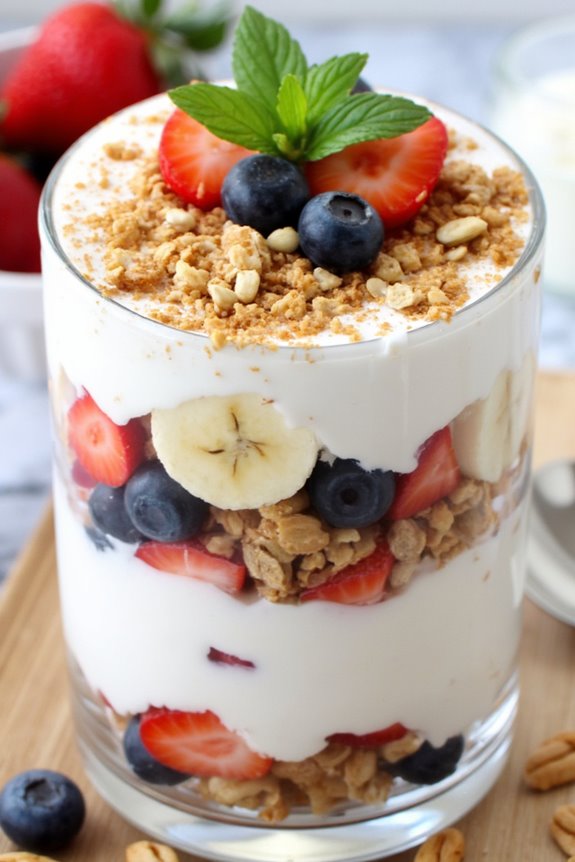 greek yogurt layered parfait