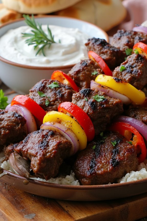 grilled beef skewers delight
