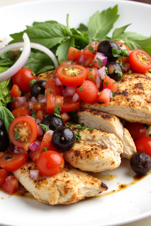 grilled chicken with salsa