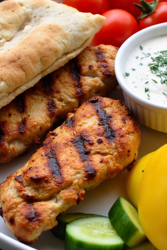 grilled chicken with tzatziki