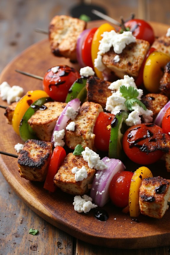 grilled greek salad skewers