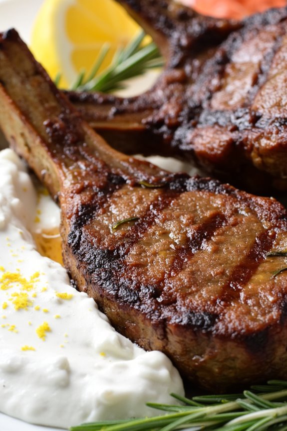 grilled lamb chops with tzatziki