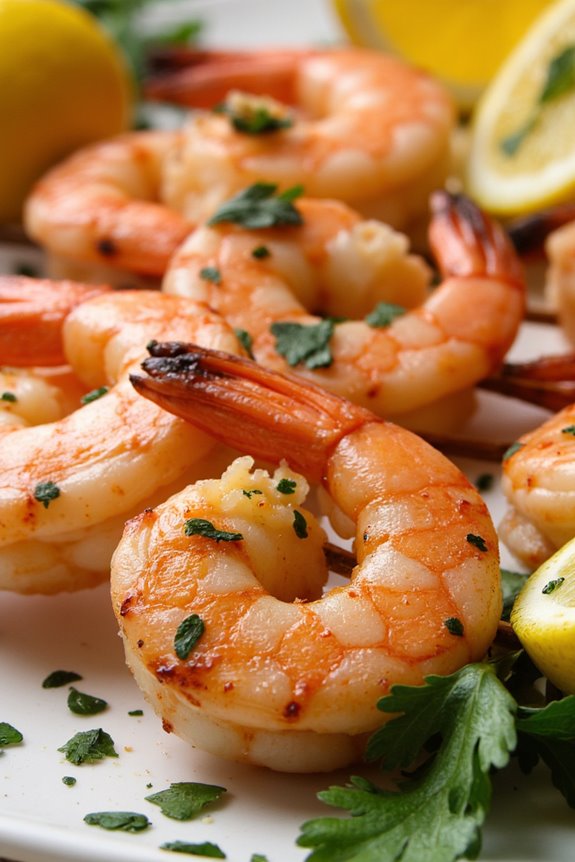 grilled shrimp with lemon dressing