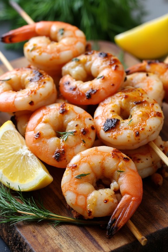 grilled shrimp with lemon