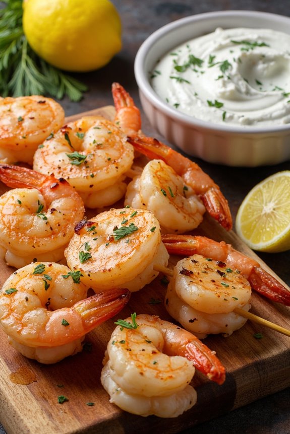 grilled shrimp with tzatziki