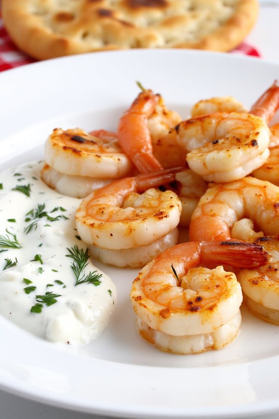 grilled shrimp with tzatziki
