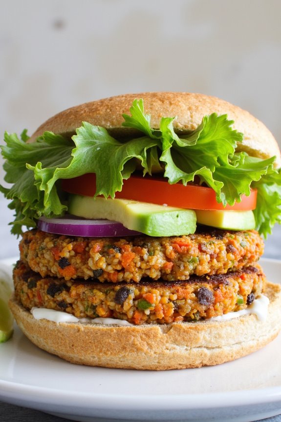 healthy flavorful veggie burger