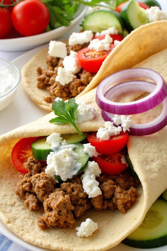 healthy greek turkey wraps
