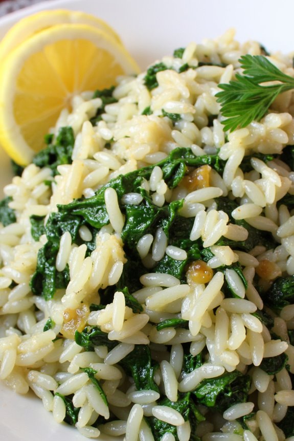 healthy spinach rice dish