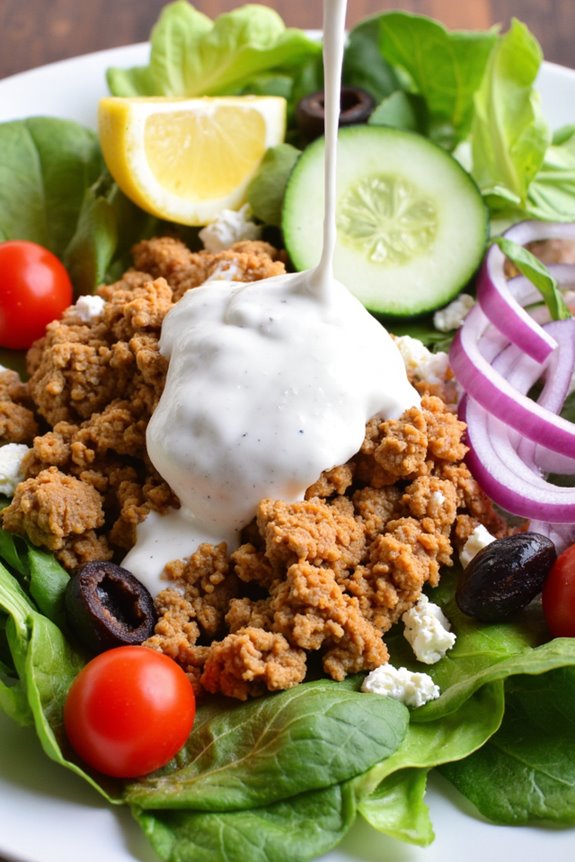 healthy turkey gyro salad