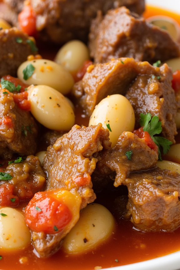 hearty beans and meat