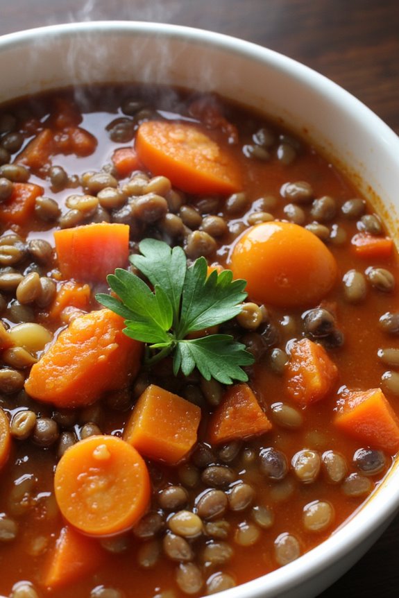 hearty flavorful lentil stew