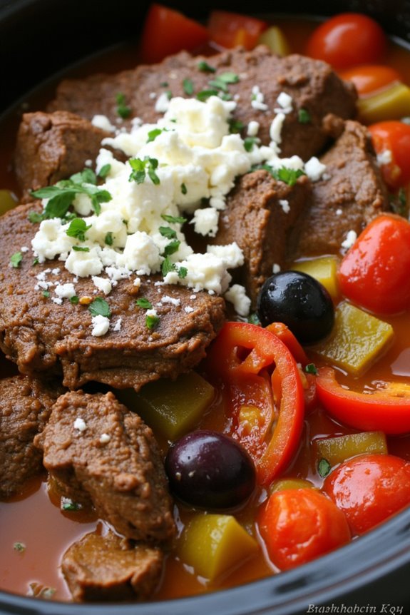 hearty greek steak stew
