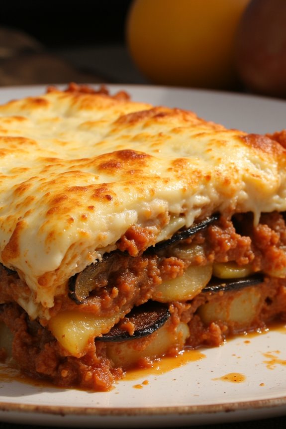 hearty layered greek casserole