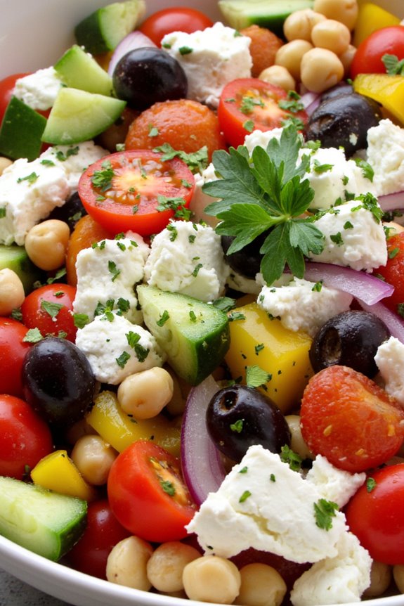 hearty mediterranean chickpea salad