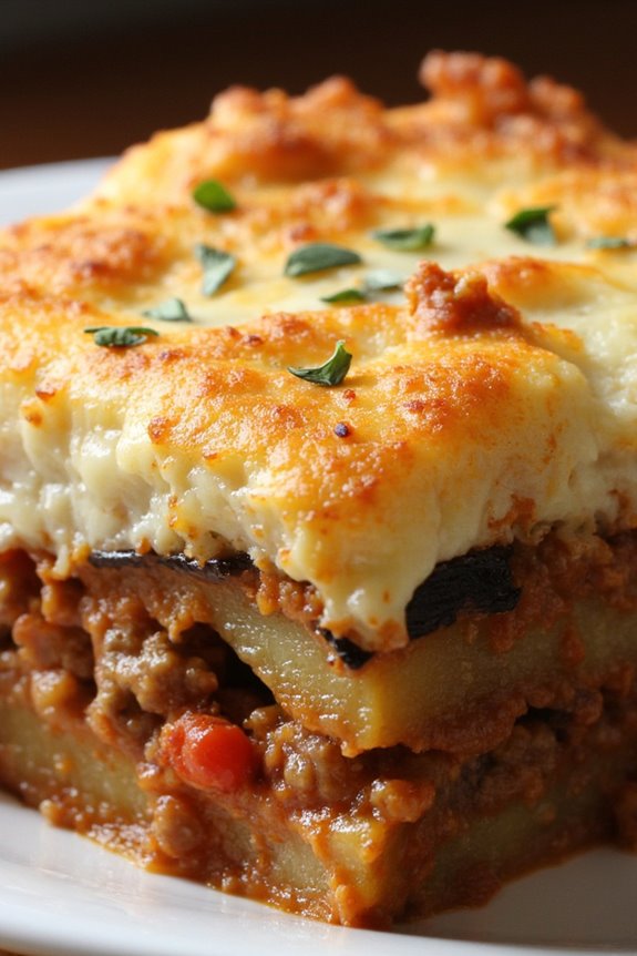 hearty mediterranean layered casserole