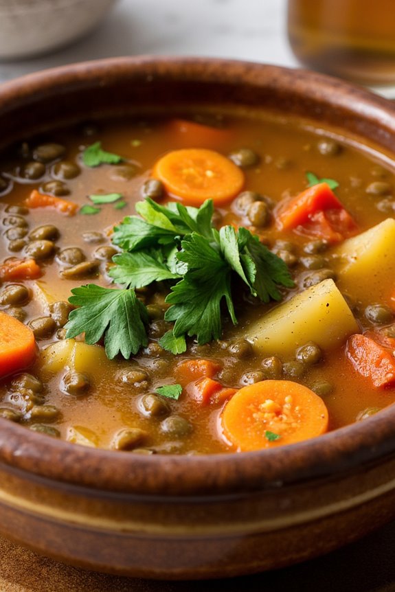 hearty mediterranean lentil soup