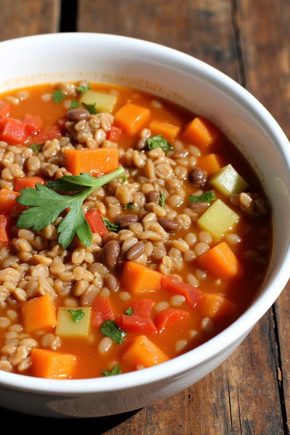 hearty mediterranean quinoa soup