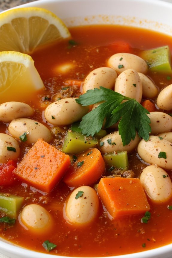 hearty nutritious greek bean soup