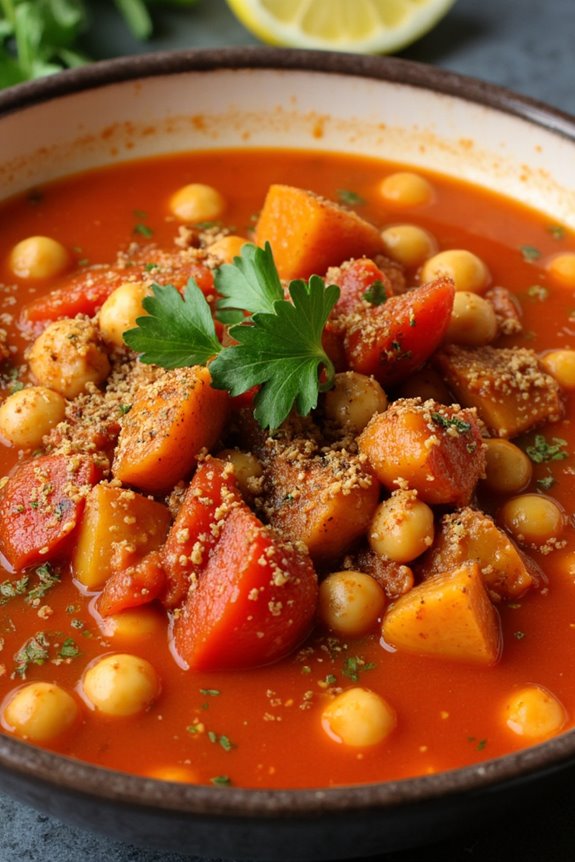 hearty tomato chickpea stew