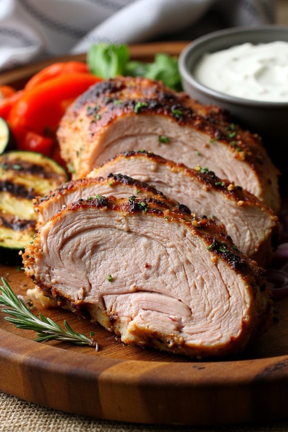 herb marinated grilled pork tenderloin