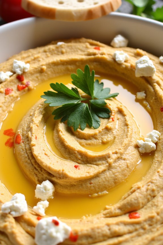 hummus with roasted peppers