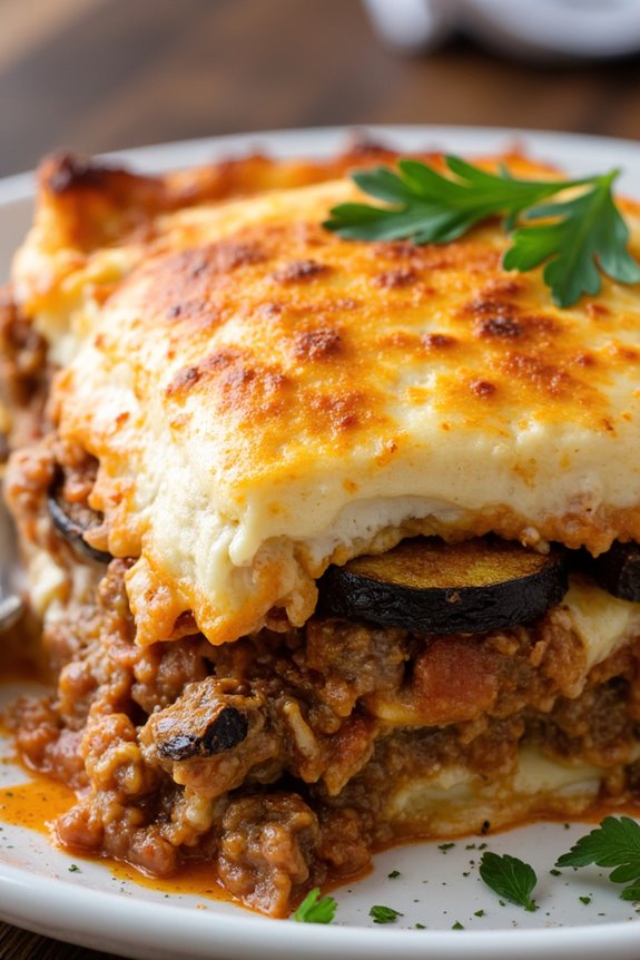 layered greek eggplant casserole