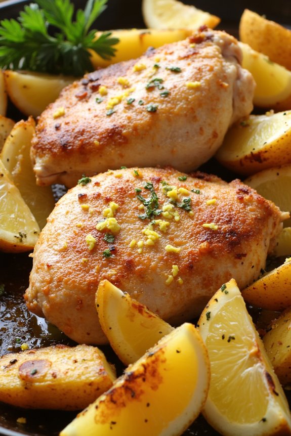 lemon infused chicken and potatoes