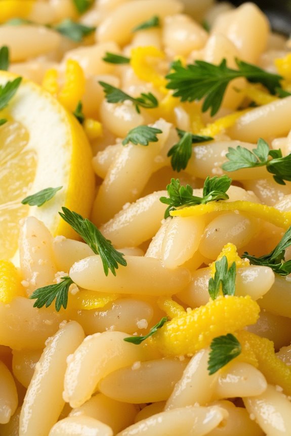 lemon infused orzo rice dish