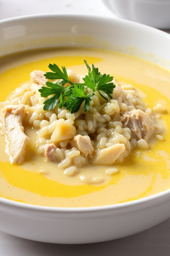 lemony creamy chicken soup
