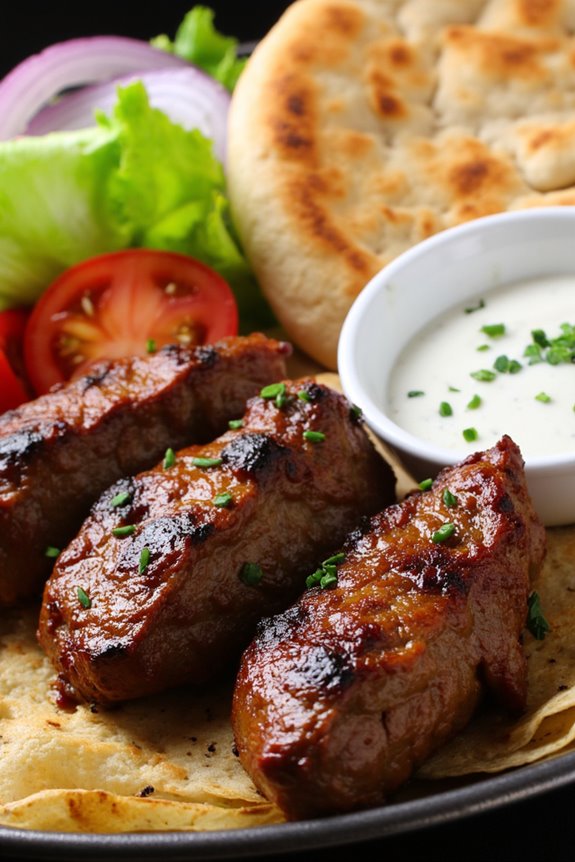 marinated grilled lamb skewers