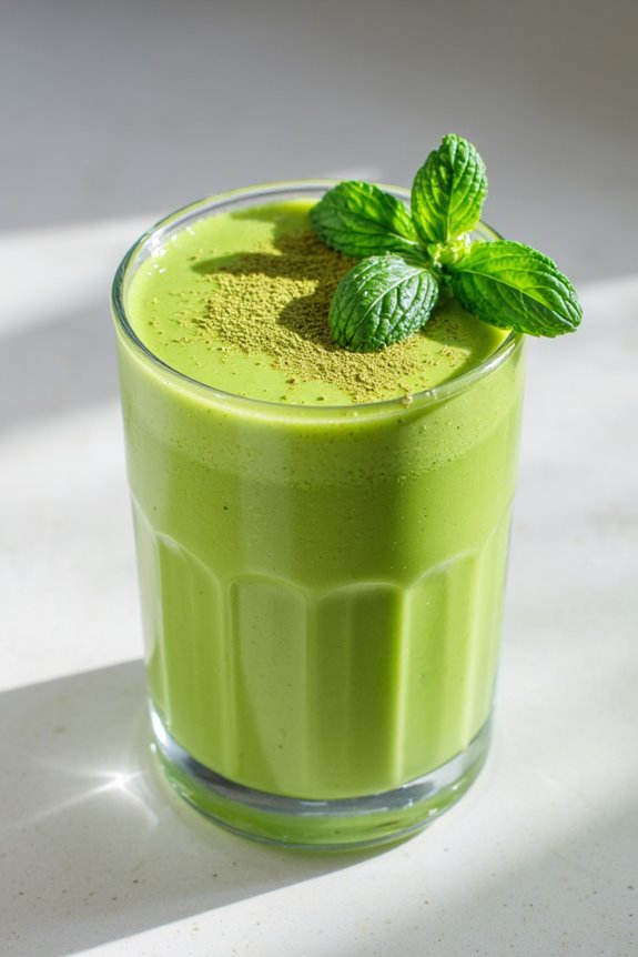 matcha mint smoothie energizer