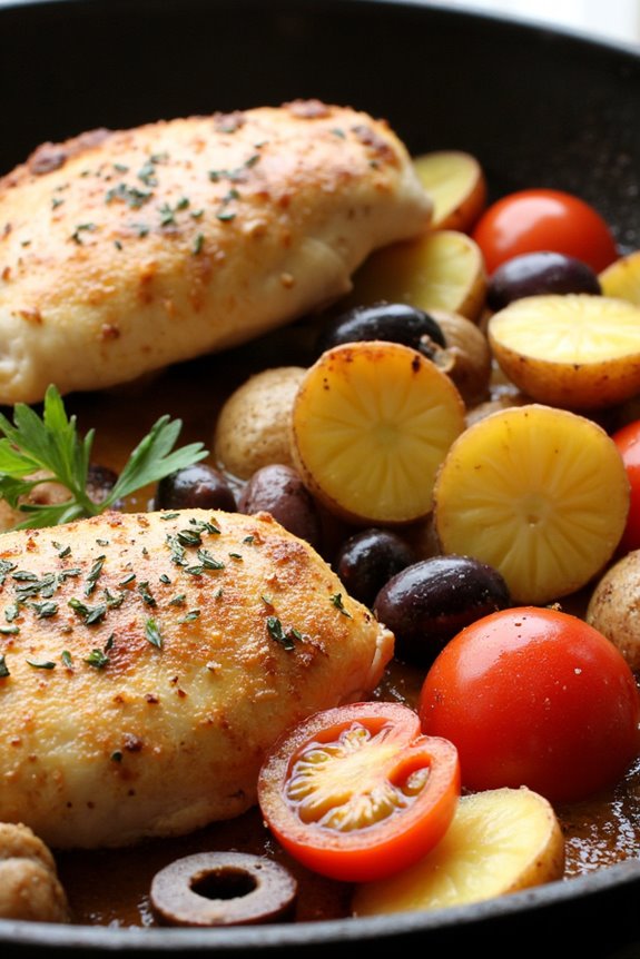 mediterranean chicken potato skillet