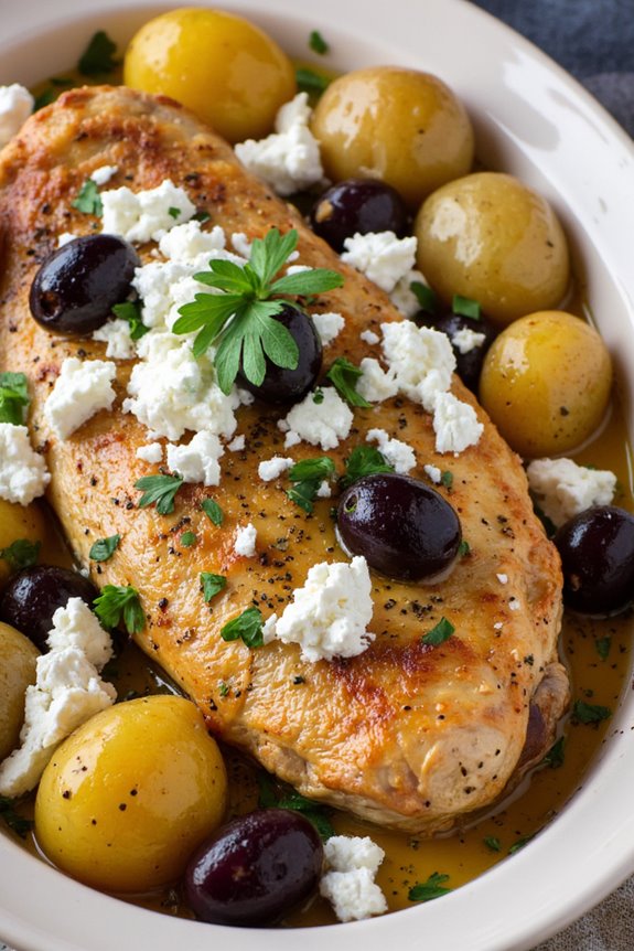 mediterranean chicken with feta