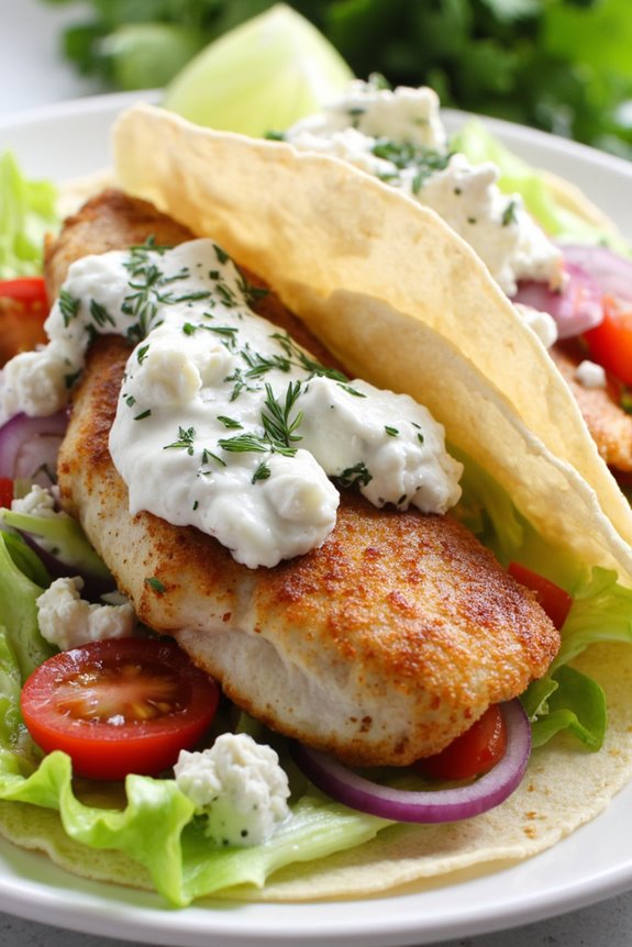 mediterranean fish taco delight