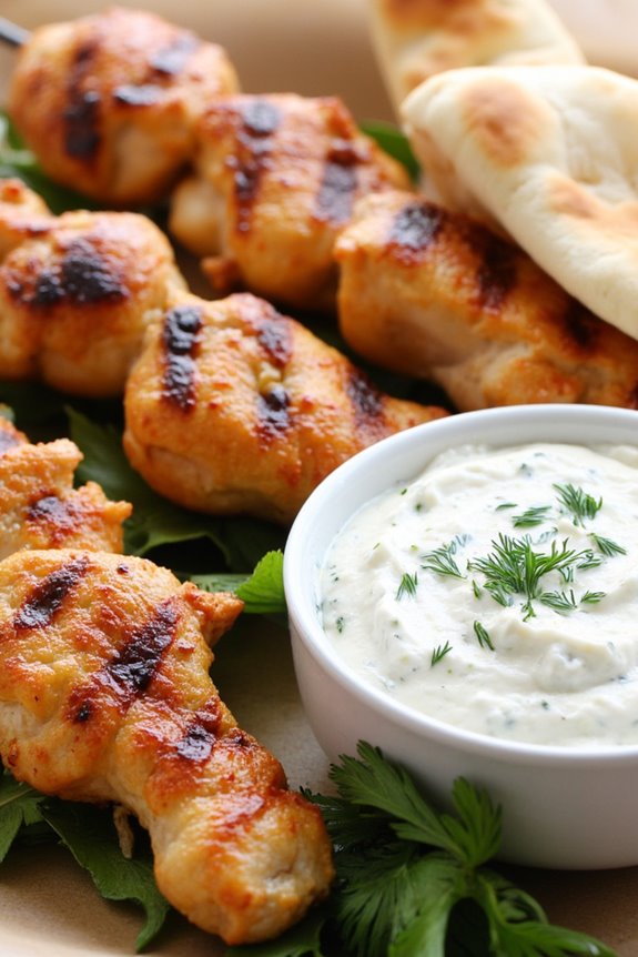 mediterranean grilled chicken skewers